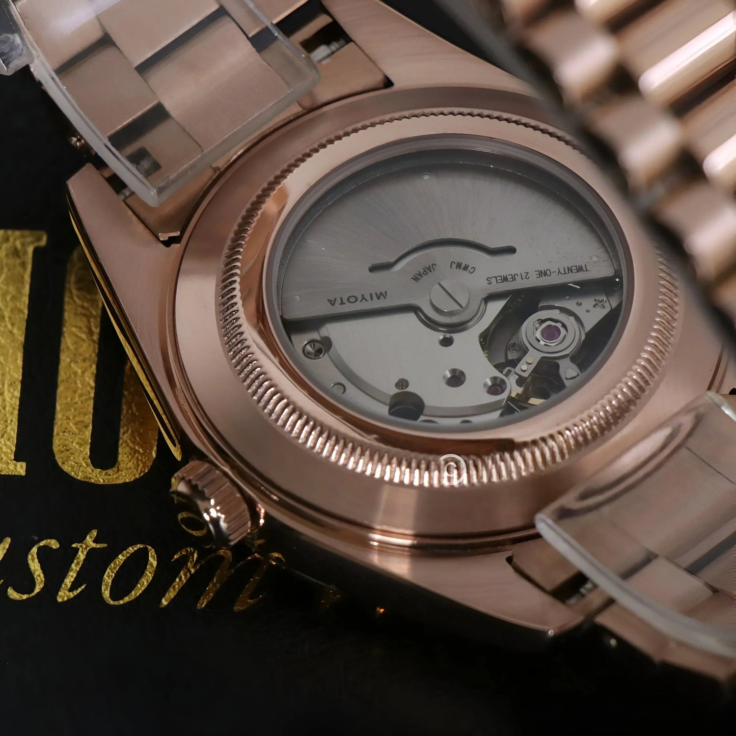 SEIKOJUST | Daydate Oro Rosa - Cioccolato arabico