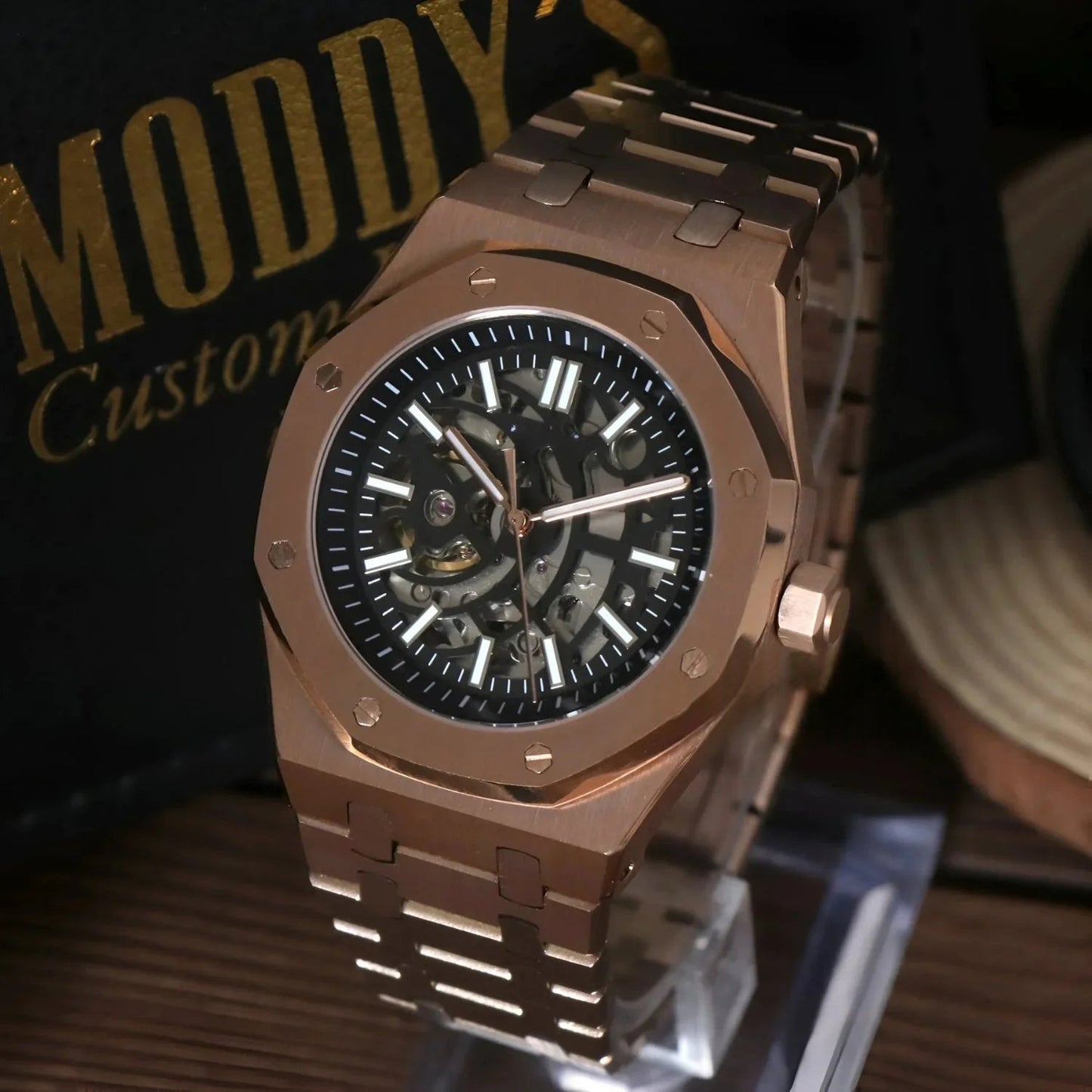 ROYAL SEIKOAK | Skeleton Oro Rosa