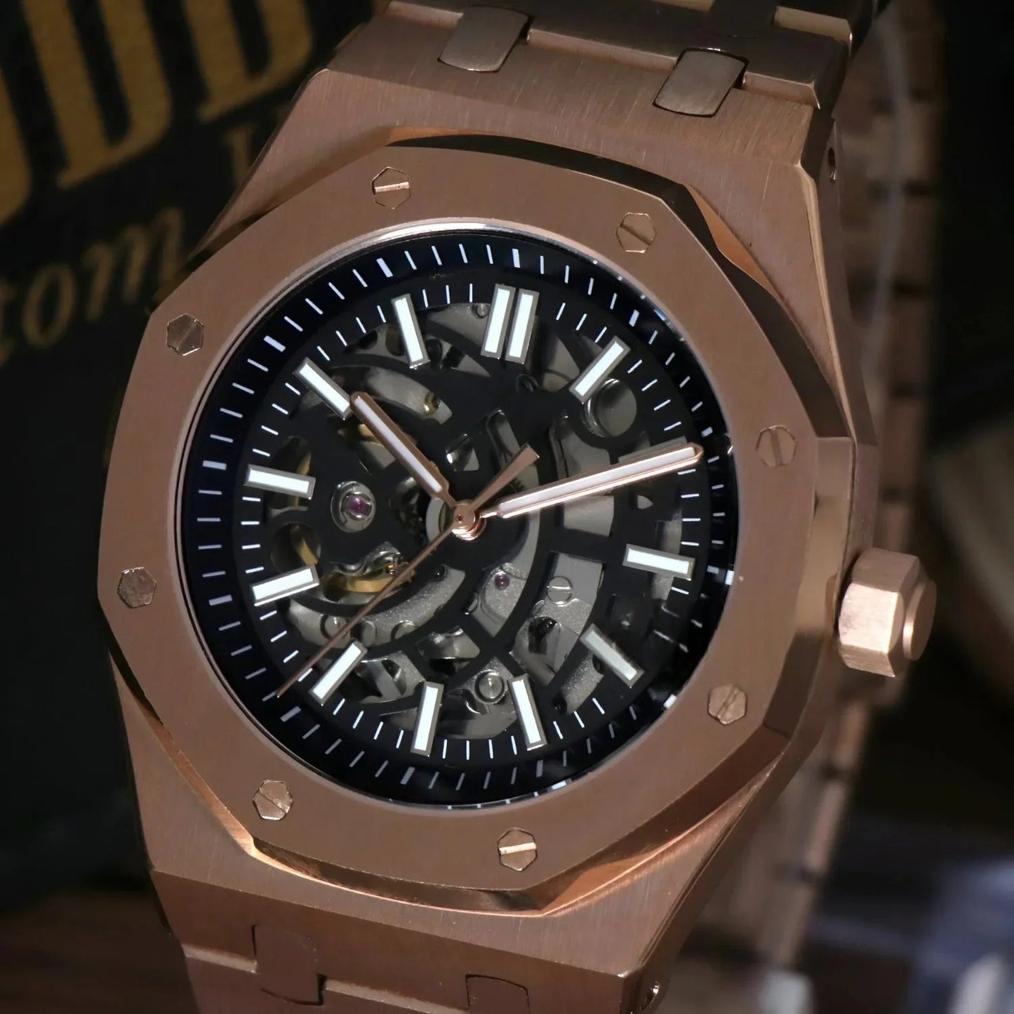 ROYAL SEIKOAK | Skeleton Oro Rosa