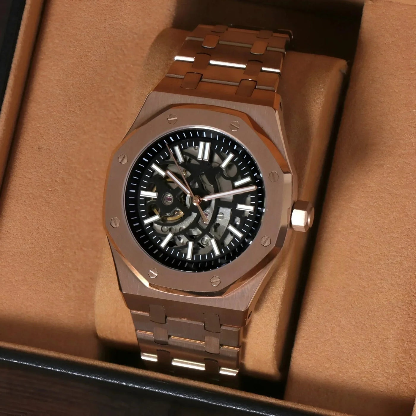 ROYAL SEIKOAK | Skeleton Oro Rosa